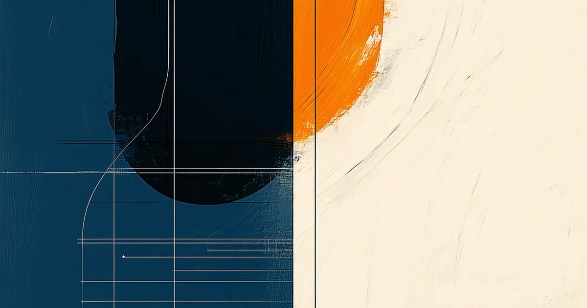 Abstract split composition — two contrasting visual treatments side by side representing AI vs human analysis