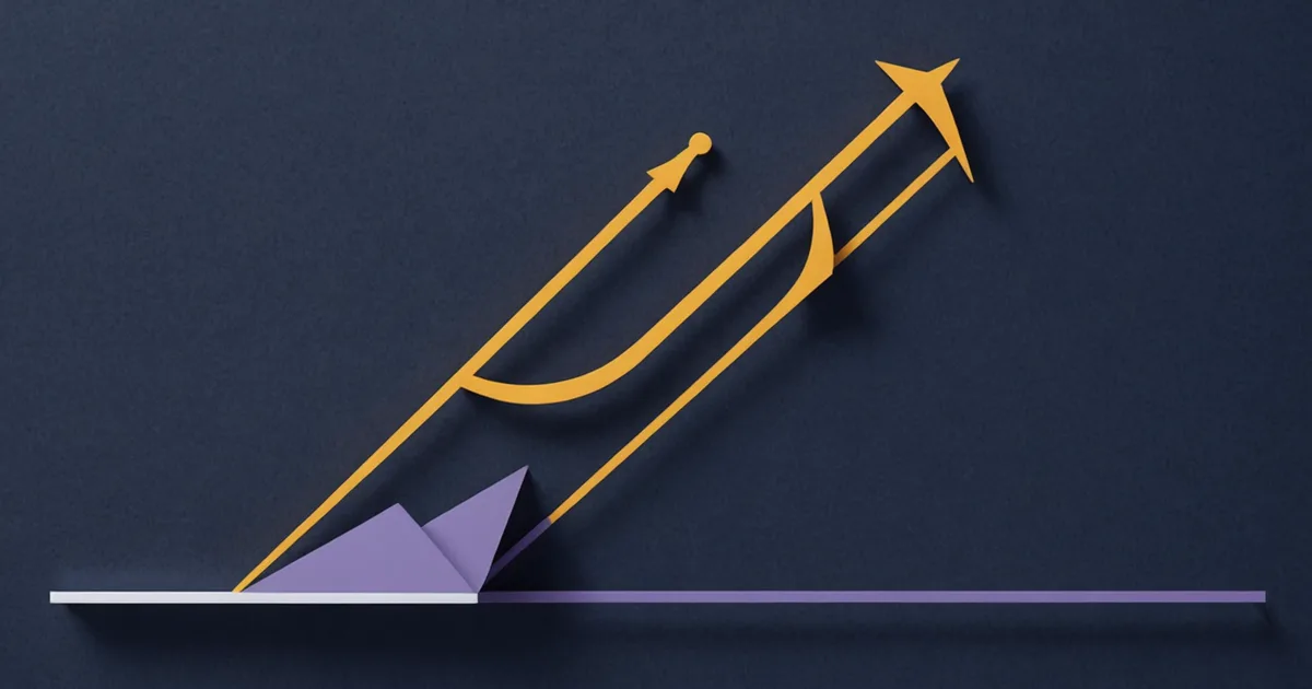 Abstract visualization of value anchoring — weighted scales with diverging price and value bars