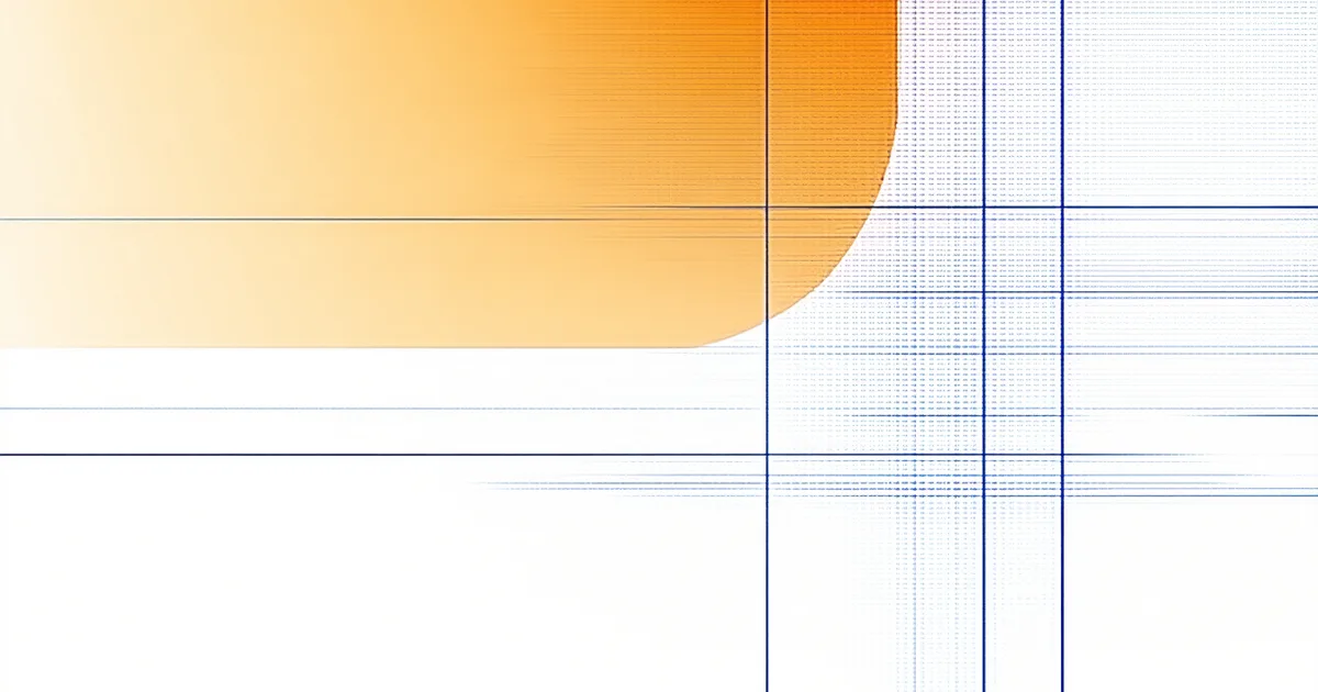 Abstract checklist visualization with gaps highlighted in amber — discovery completeness concept