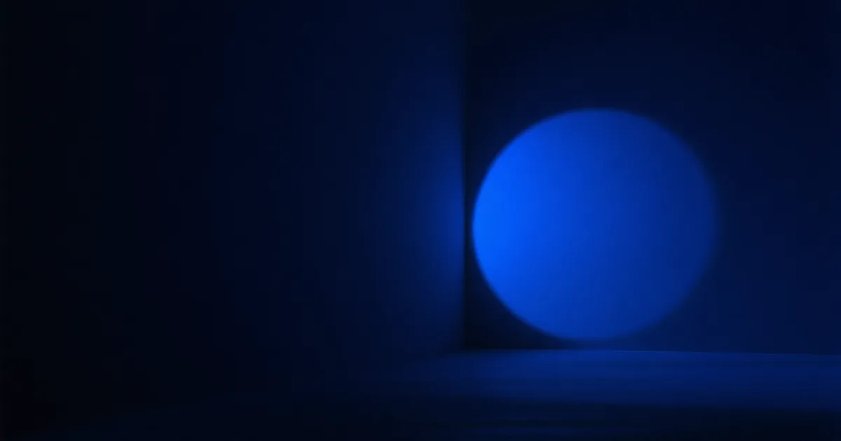 Abstract visualization of selection bias — spotlight on corner while center goes dark