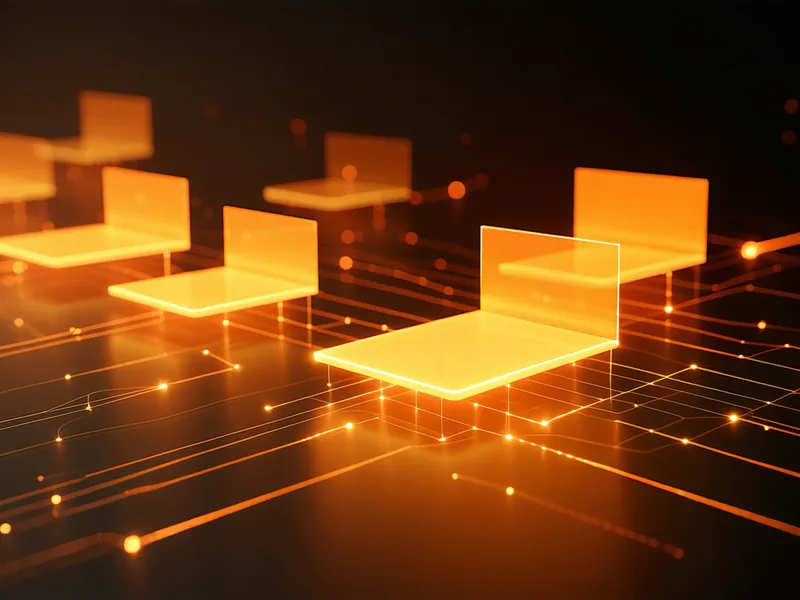 Abstract visual representing data connection and integration between engineering tools